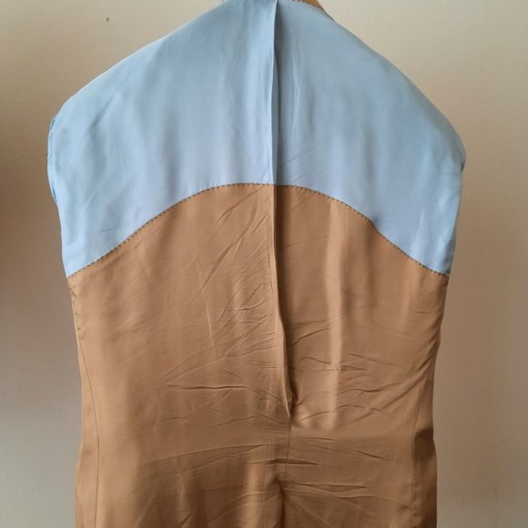 Carl Gross Tan Amaretta (suede like texture) 3-Button Sport Coat (40S) - Picture 7 of 7